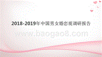 2018-2019年中国男女婚恋观调研报告.pptx
