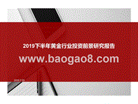2019下半年黄金行业投资前景研究报告.pptx