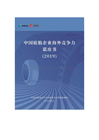中国轮胎企业海外竞争力蓝皮书精编版.pdf