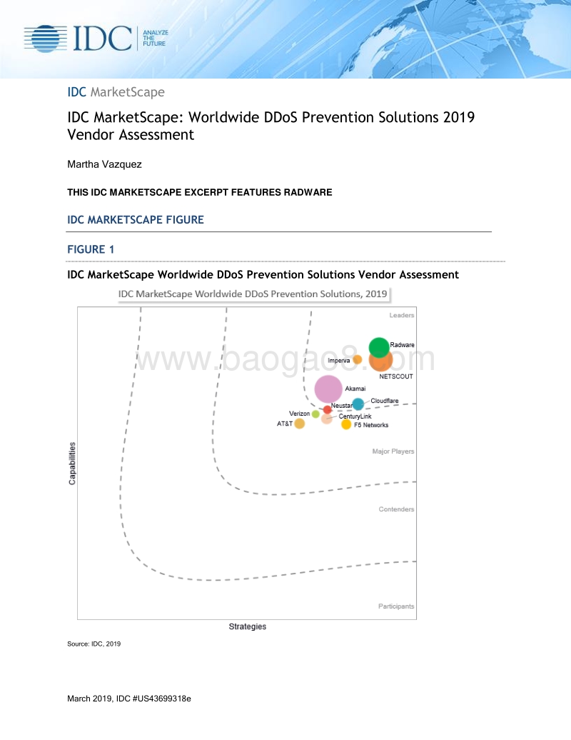 2019年全球防DDOS解决方案供应商评估（英文版）.pdf_第1页