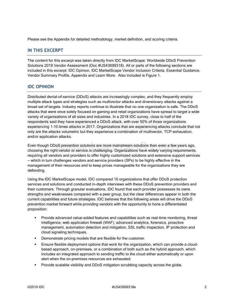 2019年全球防DDOS解决方案供应商评估（英文版）.pdf_第2页
