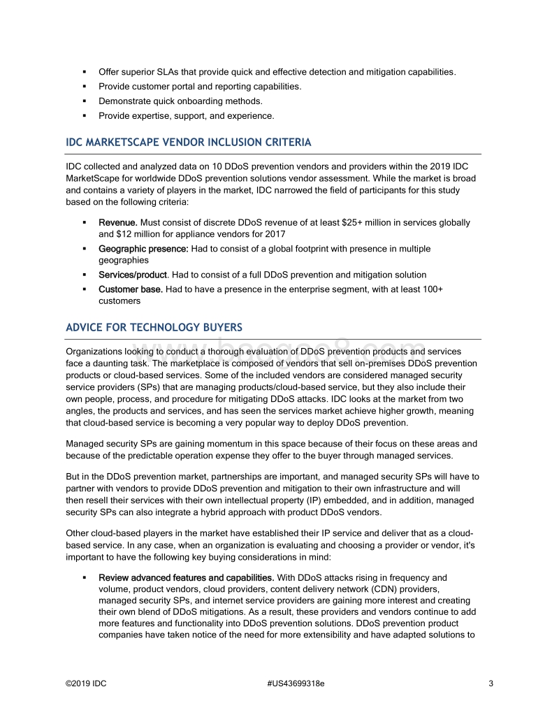 2019年全球防DDOS解决方案供应商评估（英文版）.pdf_第3页