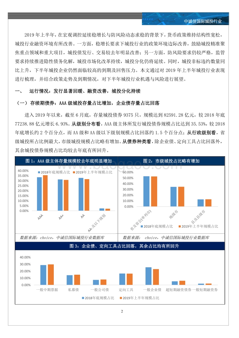 城投行业2019年上半年回顾与展望之市场运行篇.pdf_第2页
