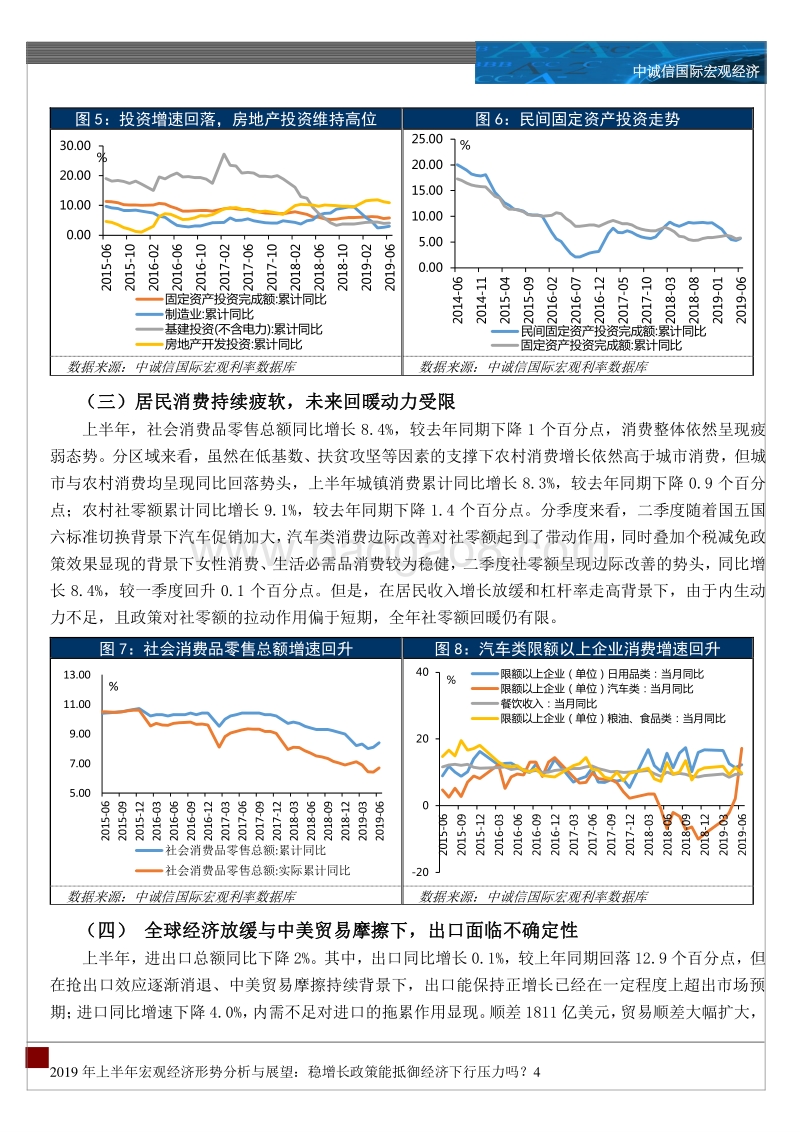 2019年上半年宏观经济形势分析与展望.pdf_第4页