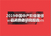 2019中国中产阶级奢侈品消费者研究报告.pptx