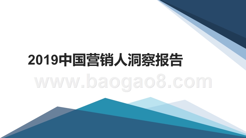 2019中国营销人洞察报告.pptx_第1页