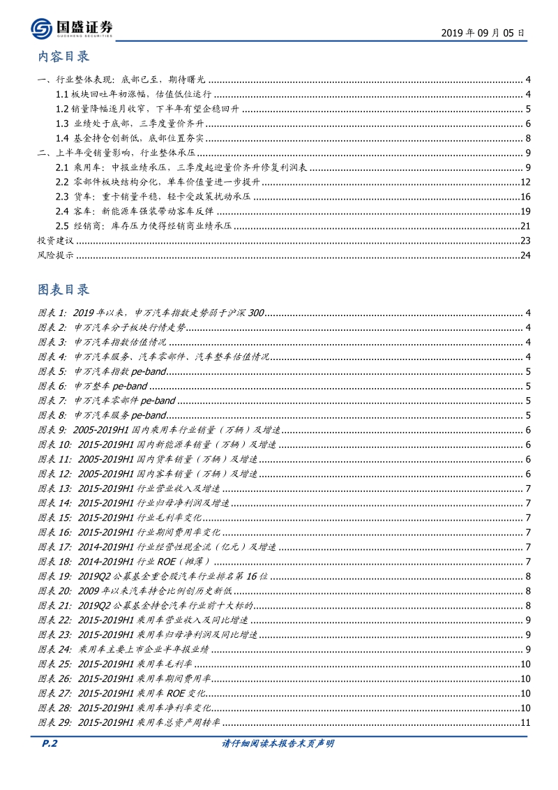 汽车2019年中报总结：整体承压，复苏可期.pdf_第2页