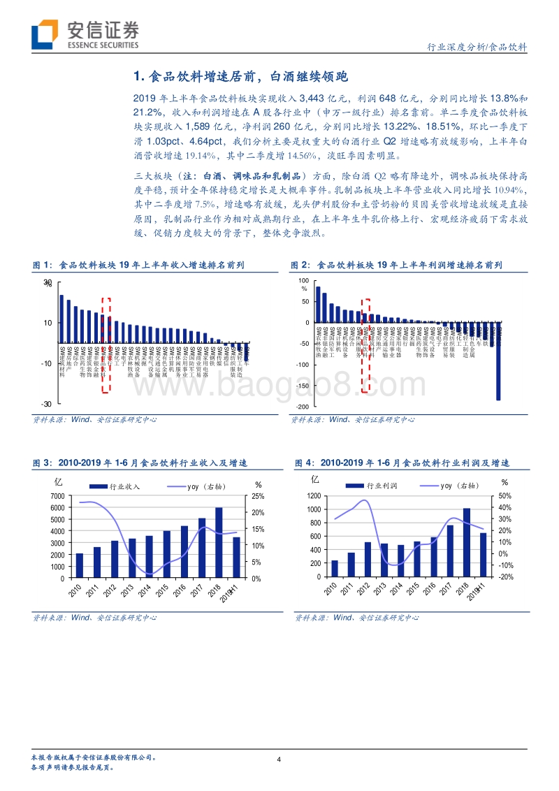 食品饮料行业深度分析：整体平稳，白酒增速继续领先.pdf_第4页