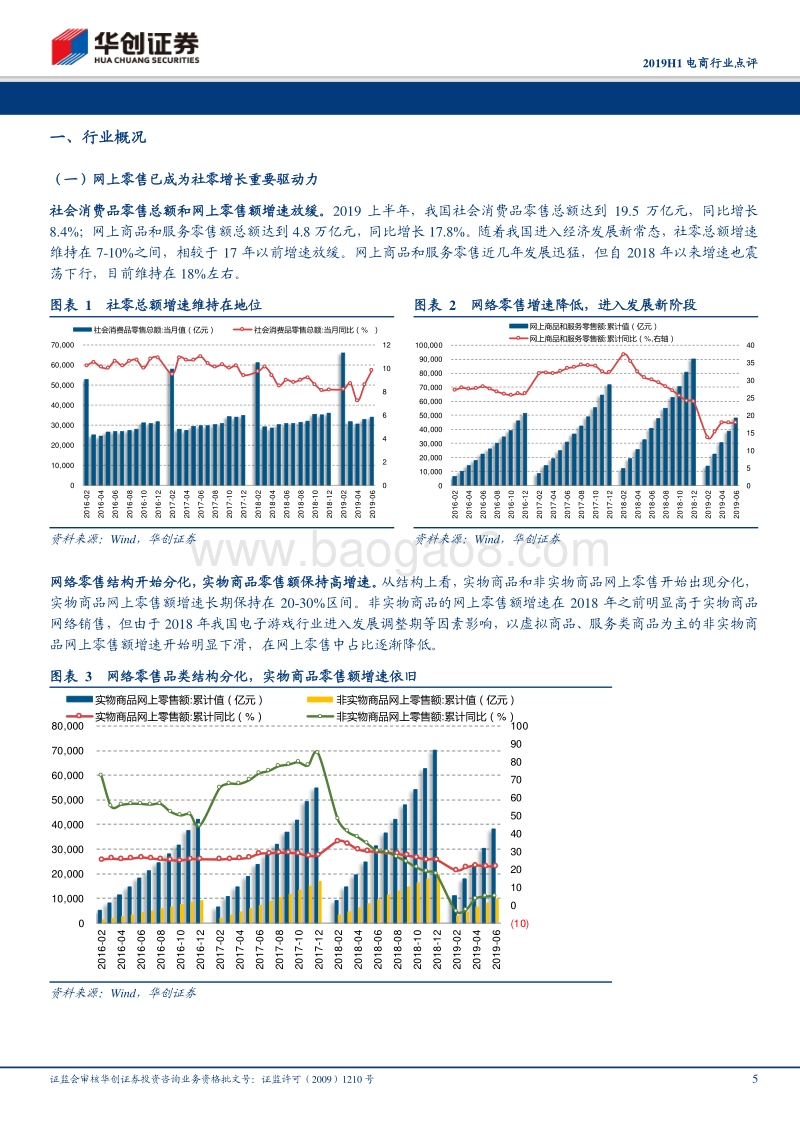 2019H1电商行业点评：人口红利殆尽，新趋势推动行业逆势增长.pdf_第5页
