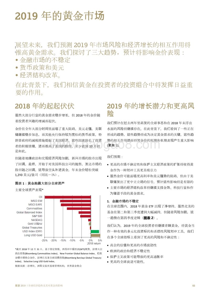 展望2019：全球经济趋势及其对黄金的影响.pdf_第3页