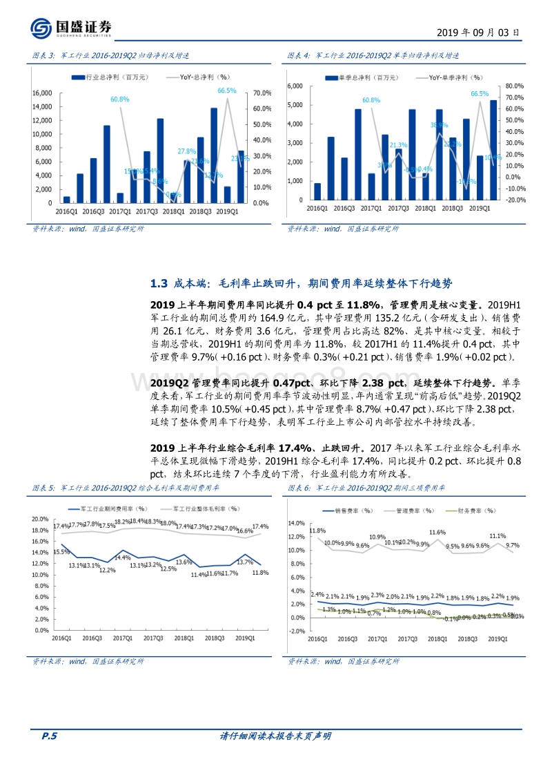 军工行业2019半年报综述：景气上行态势确立，板块分化龙头领跑.pdf_第5页