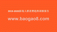 2019-2020新线人群消费趋势洞察报告.pptx