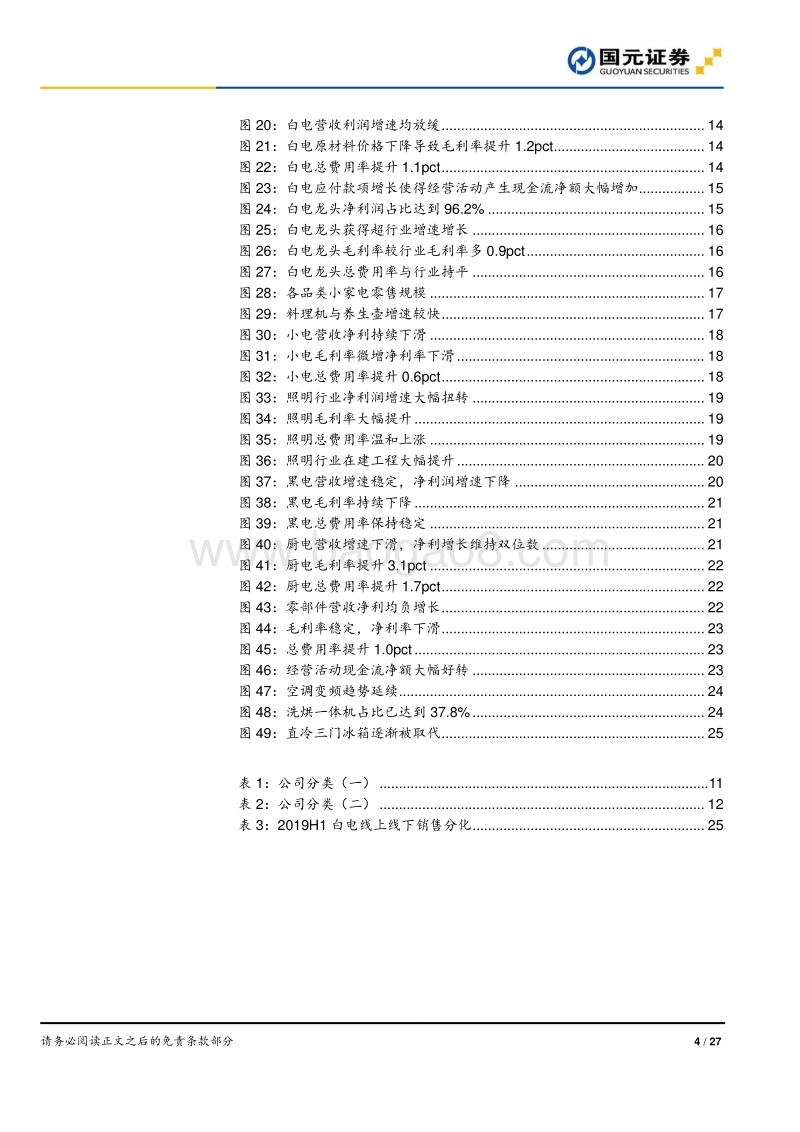 家电行业2019半年报总结：营收放缓，毛利率提升，龙头集中延续.pdf_第4页