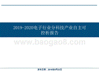 2019-2020电子行业分科技产业自主可控析报告.pptx