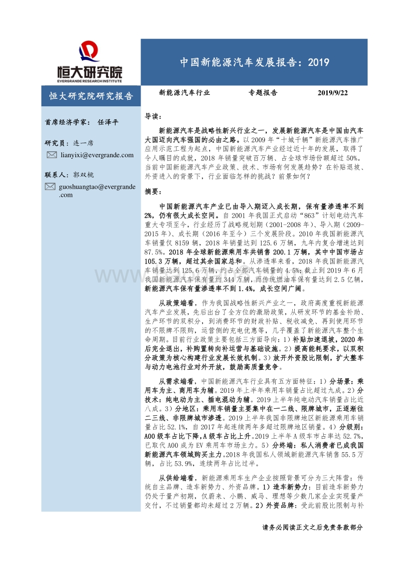 中国新能源汽车发展报告：2019.pdf_第1页