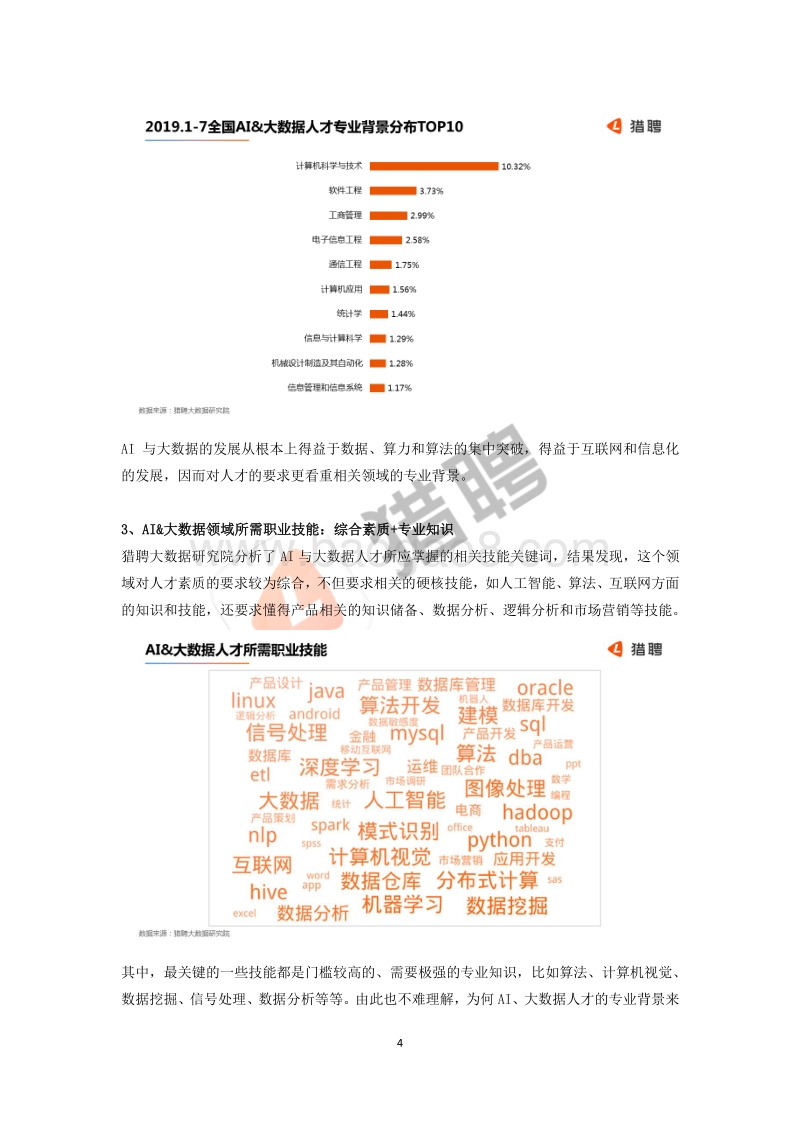 猎聘2019年中国AI&大数据人才就业趋势报告.pdf_第4页