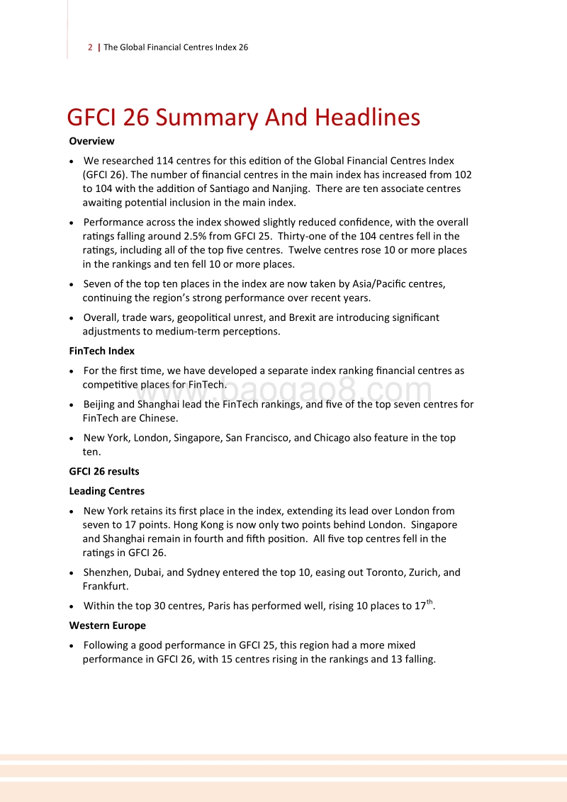 2019年第26期全球金融中心指数报告.pdf_第4页