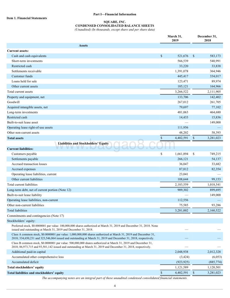 2019年第一季度移动支付公司Square财报.pdf_第4页