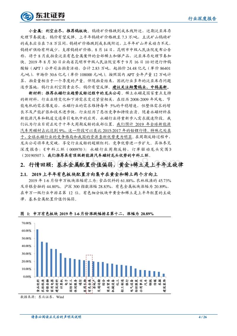 有色金属行业深度报告：配置稀土永磁和钨，关注铜和黄金.pdf_第4页