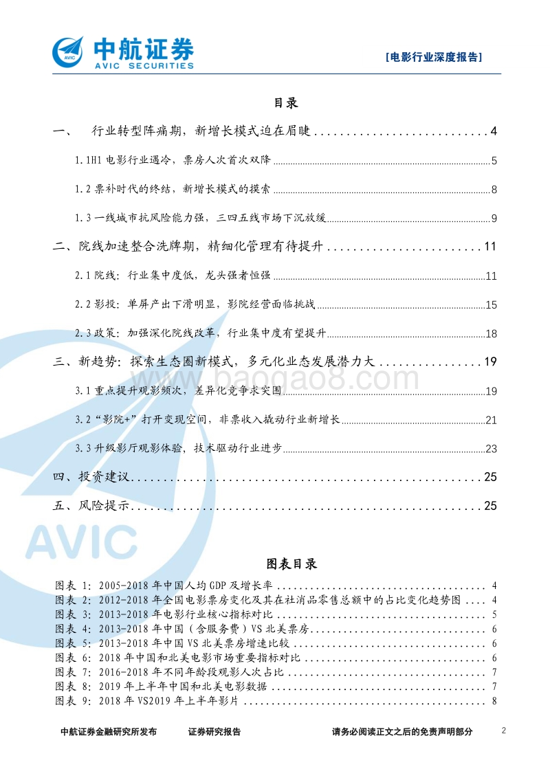 2019年电影行业专题报告：院线市场中的“危”与“机”.pdf_第2页