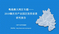 粤港澳大湾区专题：2019肇庆市产业园区投资前景研究报告.pdf