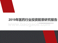 2019年医药行业投资前景研究报告.pptx