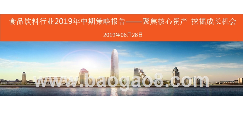 食品饮料行业2019年中期策略报告：聚焦核心资产，挖掘成长机会.pptx_第1页