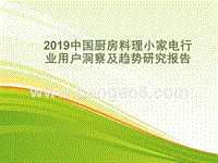 2019中国厨房料理小家电行业用户洞察及趋势研究报告.pptx