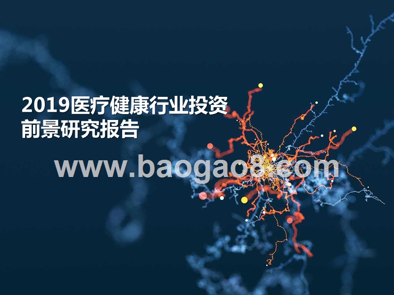 2019医疗健康行业投资前景研究报告.pptx_第1页