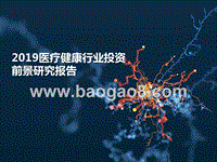 2019医疗健康行业投资前景研究报告.pptx