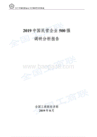 2019中国民营企业500强调研分析报告.pdf