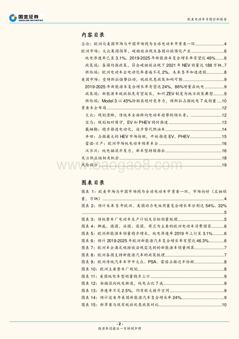 欧美电动车专题分析报告：欧美新能源车处爆发前夕，关注全球供应链.pdf_第2页