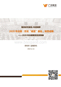 2020年白银期货投资策略：2020年白银：夯实“破茧”基础，蜕壳成蝶.pdf