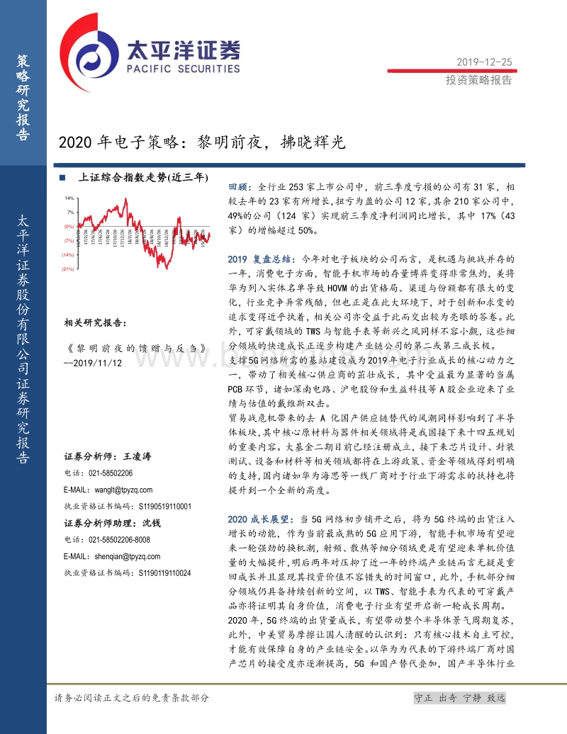 2020年电子策略：黎明前夜，拂晓辉光.pdf_第1页