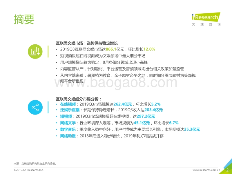 2019年Q3中国互联网文娱数据发布报告.pdf_第2页