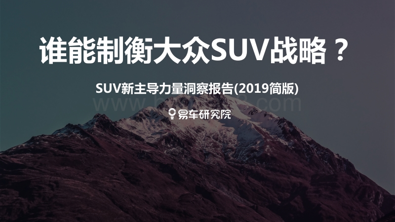 2019简版SUV新主导力量洞察报告.pdf_第1页