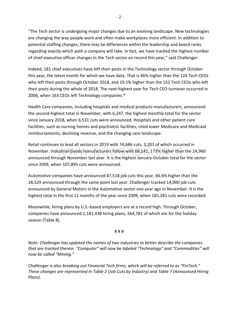 2019年11月美国裁员报告.pdf_第2页