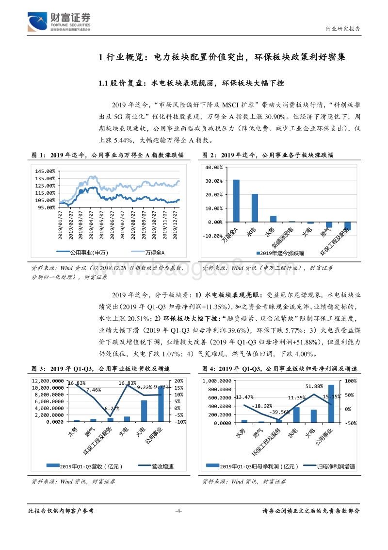 公用事业行业定期策略：火电业绩有望改善，水治理政策执行或超预期.pdf_第4页