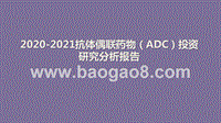2020-2021抗体偶联药物（ADC）投资研究分析报告.pptx