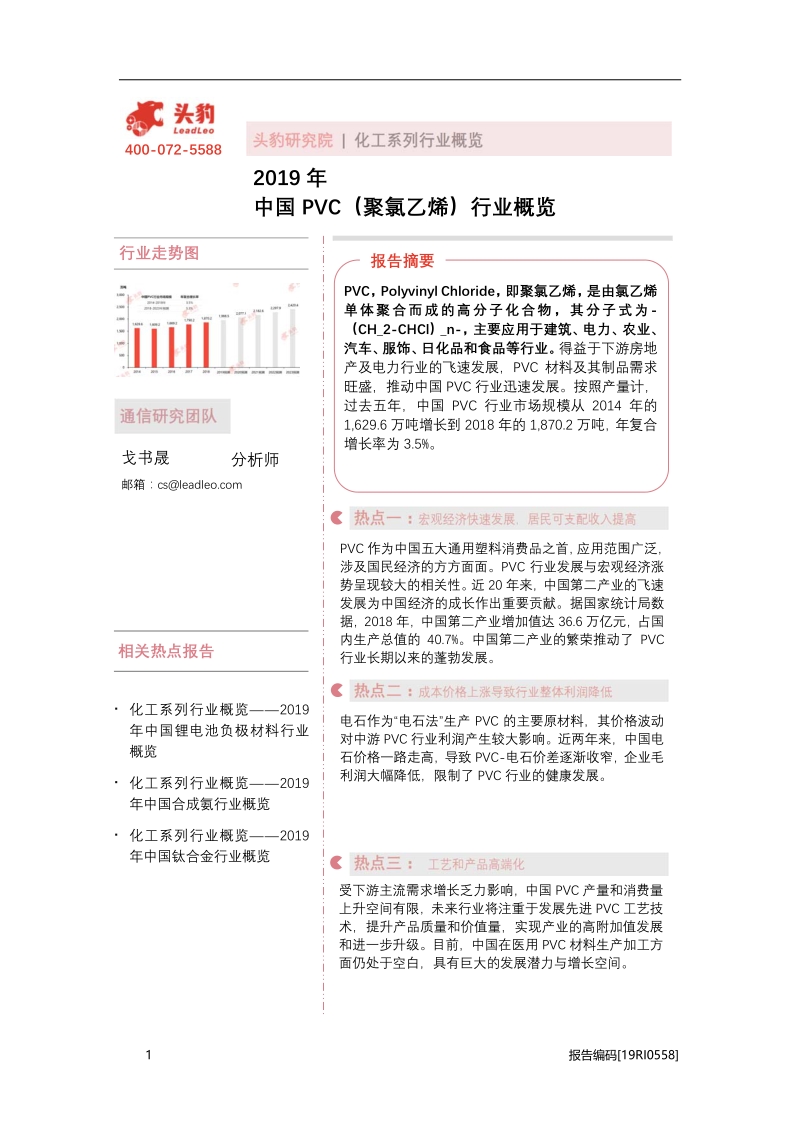 2019年中国PVC（聚氯乙烯）行业概览.pdf_第1页