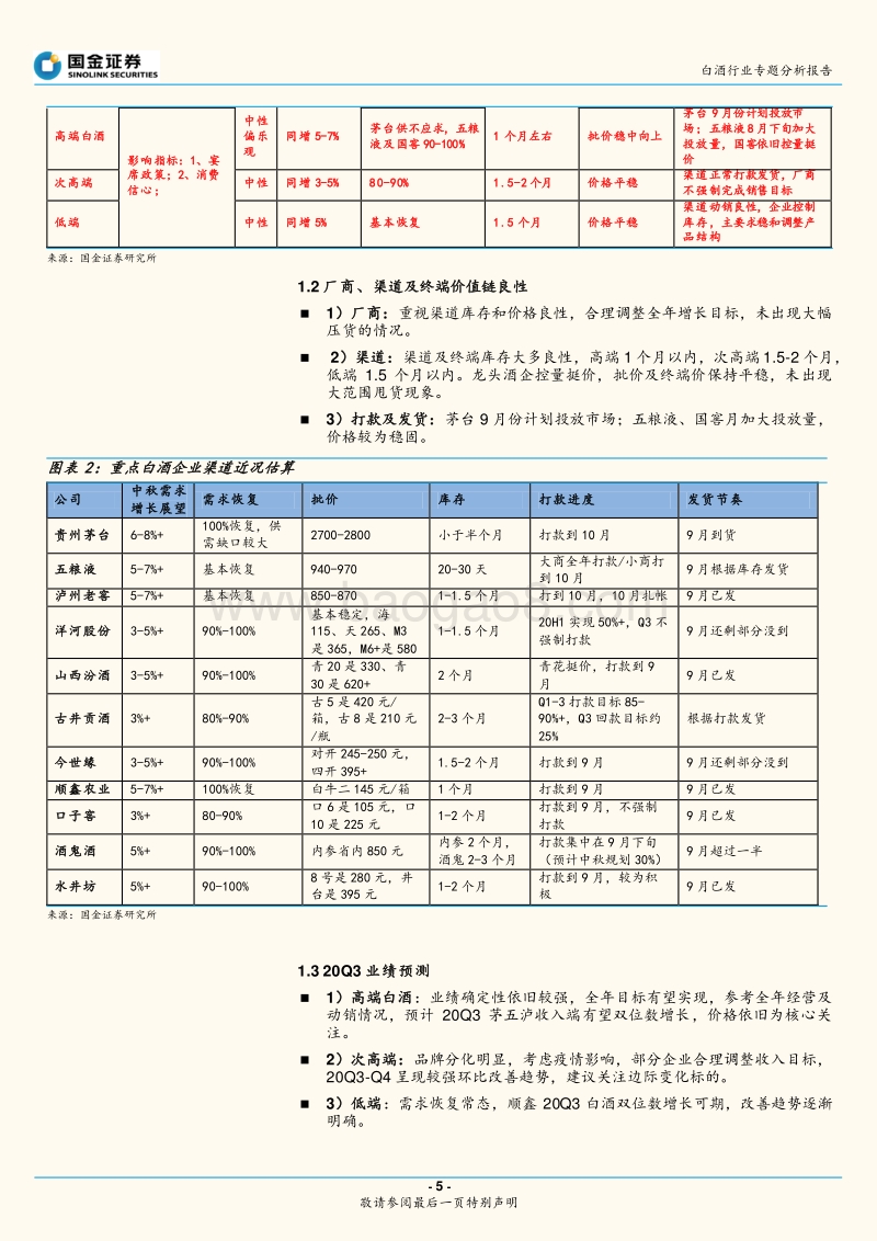 白酒行业专题分析报告：中秋白酒动销向好，紧抓确定性及改革主线.pdf_第5页