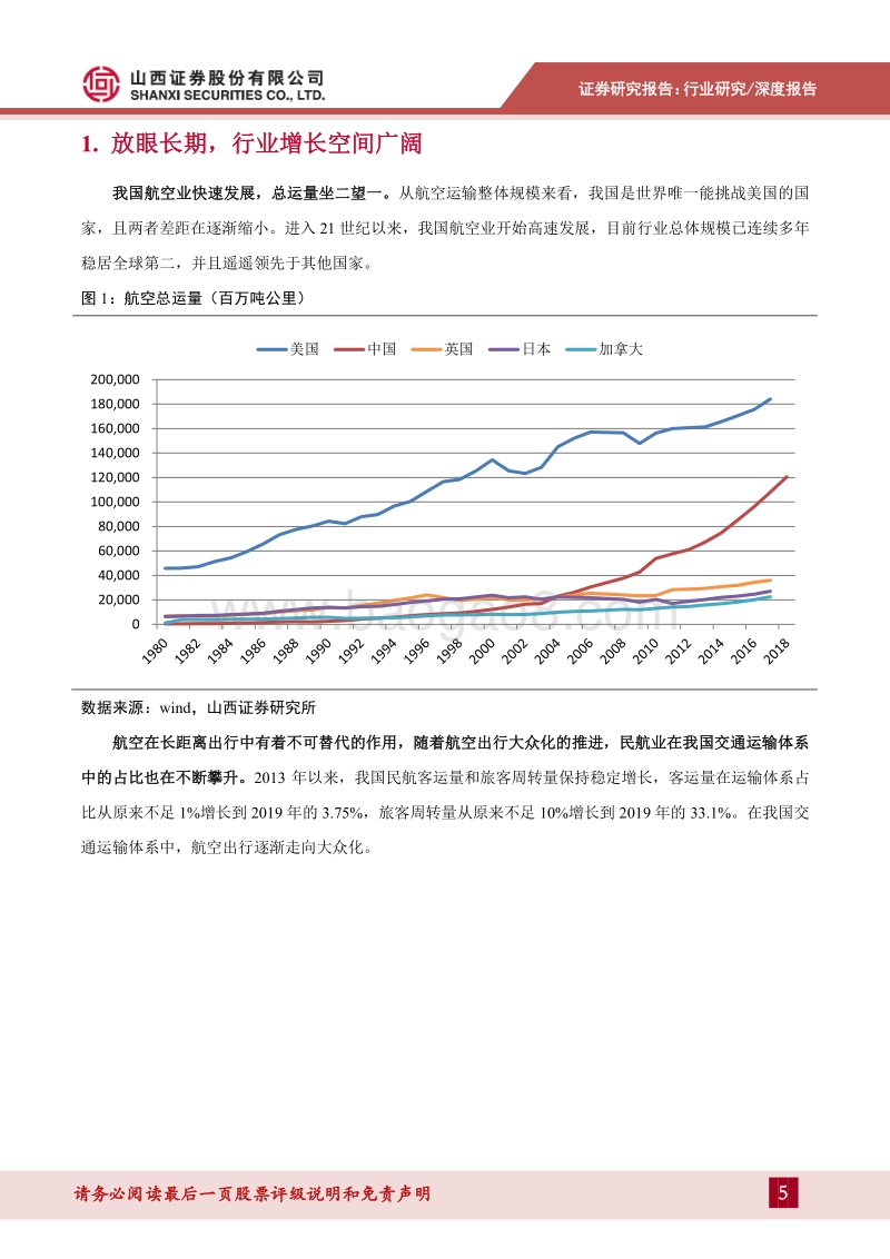 航空行业深度报告：“双节”助力内线复苏，密切关注国际客运转折.pdf_第5页