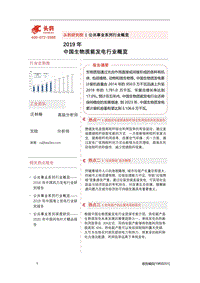 2019年中国生物质能发电行业概览.pdf