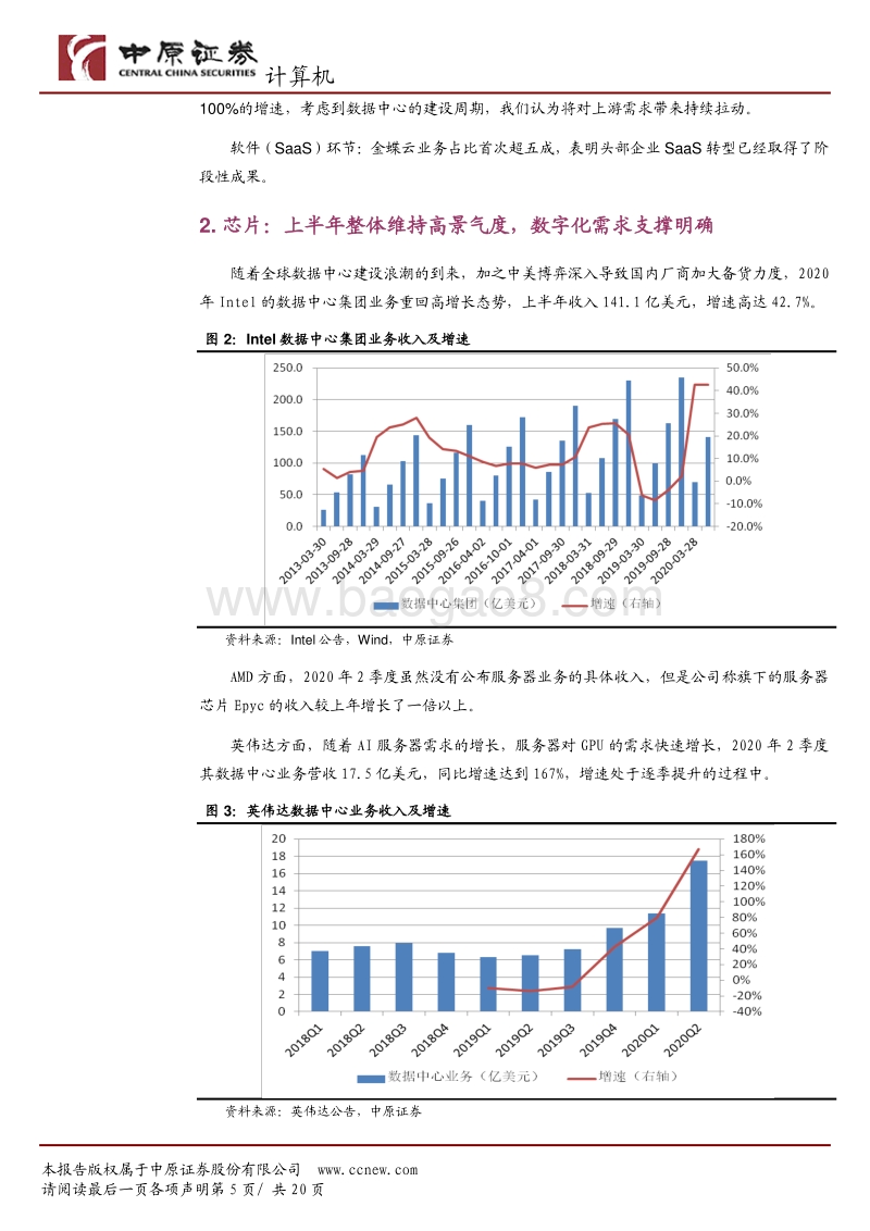 计算机行业景气度分析系列之一：疫情加速的背后，云计算产业链高景气度仍具可持续性.pdf_第5页