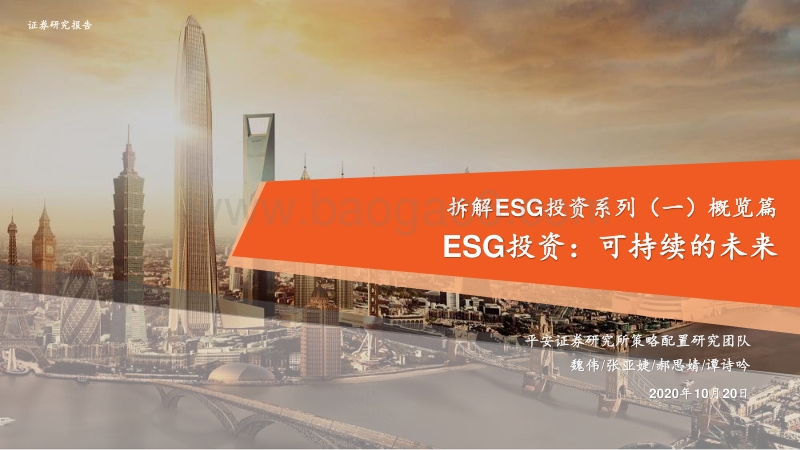 拆解ESG投资系列（一）概览篇：ESG投资：可持续的未来.pdf_第1页
