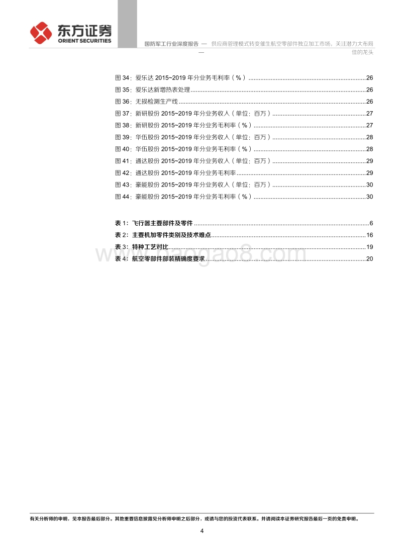 国防军工行业：供应商管理模式转变催生航空零部件独立加工市场，关注潜力大布局佳的龙头.pdf_第4页
