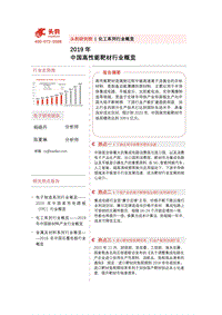 2019年中国高性能靶材行业概览.pdf