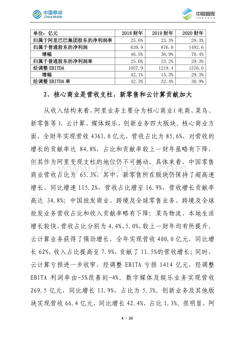 2019-2020年阿里巴巴发展跟踪.pdf_第4页