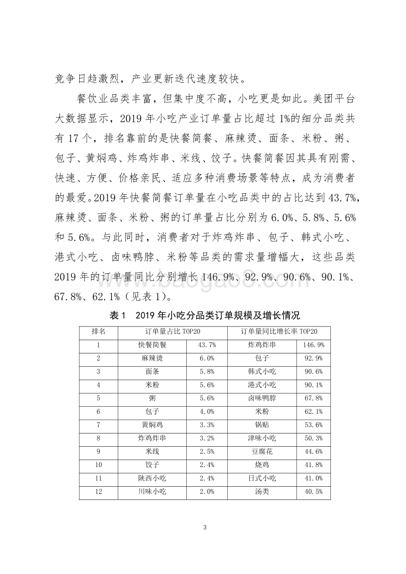 2019-2020年中国小吃产业发展报告.pdf_第3页