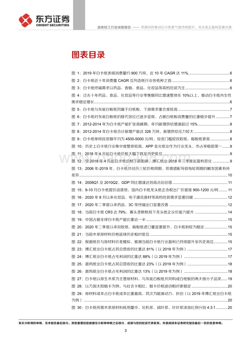 造纸轻工行业深度报告：供需向好推动白卡纸景气度持续提升，龙头纸企盈利显著改善.pdf_第3页
